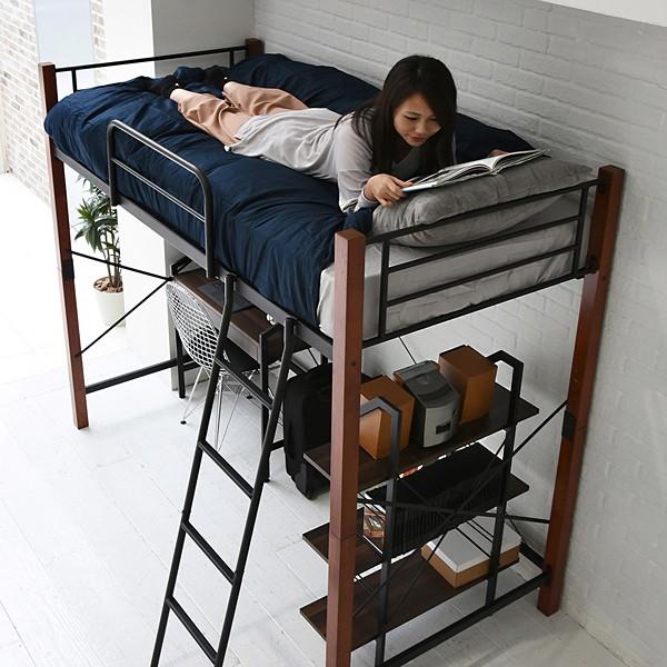 ロフトベッド パイプベッド はしご 梯子 おしゃれ 階段 シンプル 大人用 シングル 北欧 一人暮らし 木製 脚 ナチュラル デスクスタイル ソファ 収納スペース