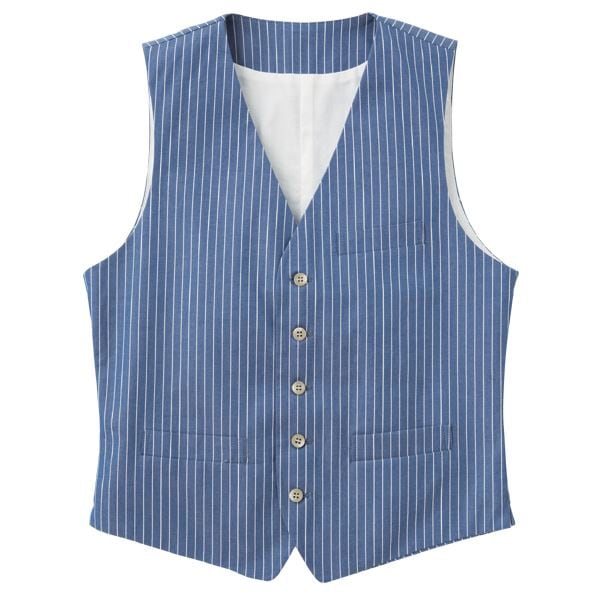 男女兼用ストライプベスト ブルー Sサイズ KMV2791-22 5,988円