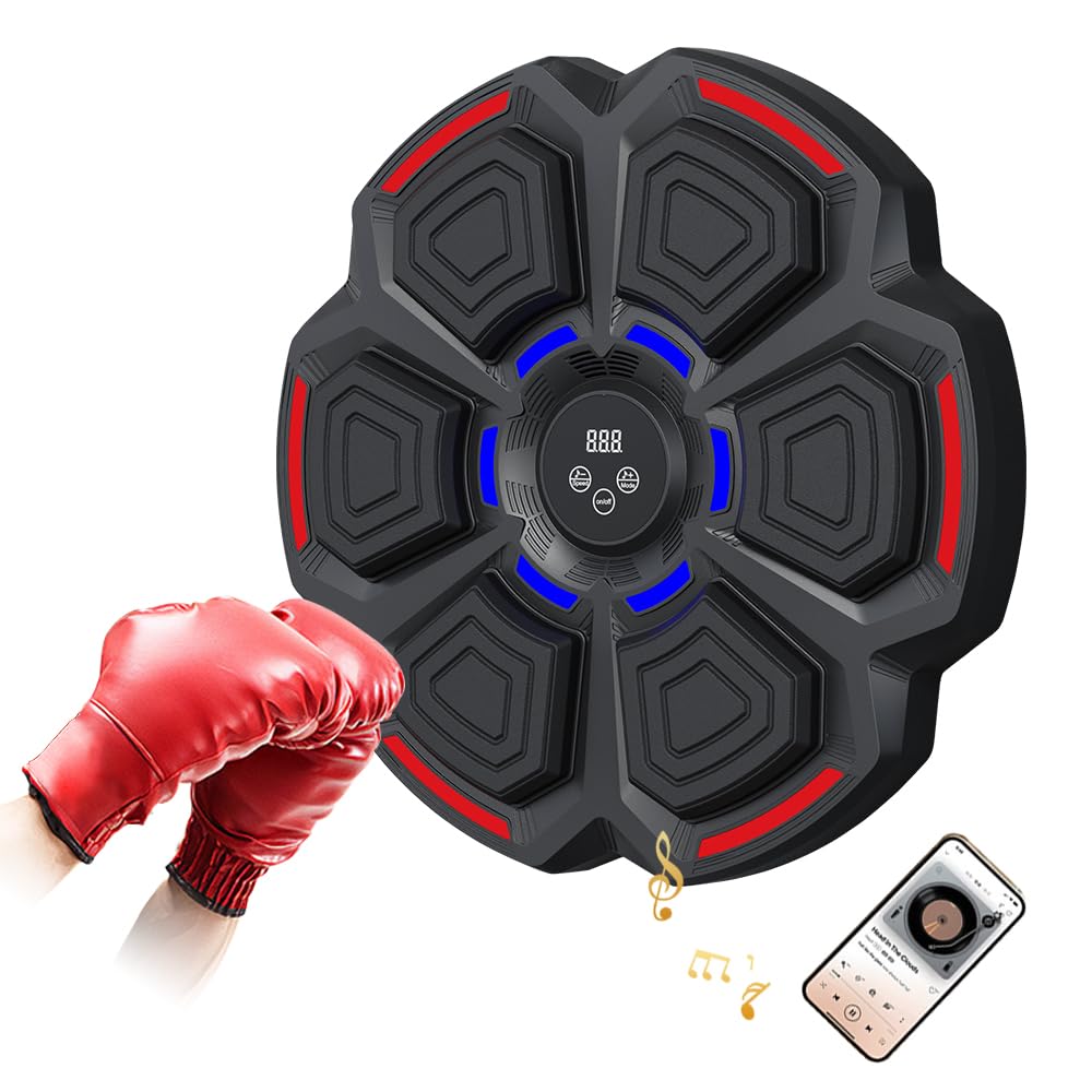 音楽ボクシングマシン ミュージックボクシングマシン Bluetooth接続 スマホ接続 リズムボクシングマシーン 壁パンチングバッグ 壁掛け型 ボクシングトレーニング機器 音楽再生 トレーニング スポ