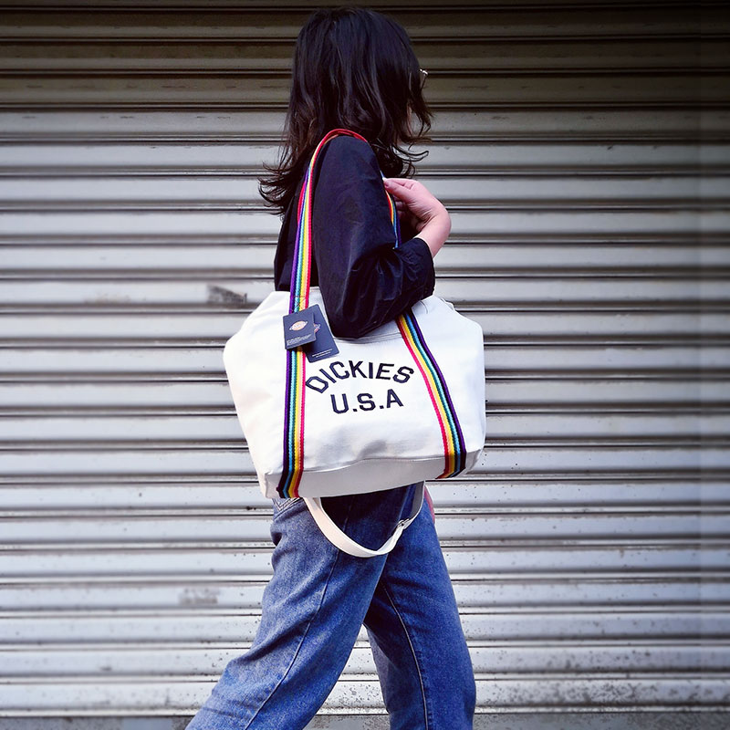 dickiesキャンバスバッグ女子大生クロスボディジッパー付きトートバッグコンピュータバッグショルダーバッグs019