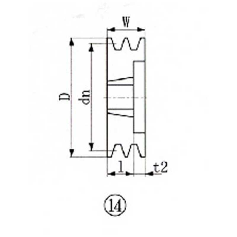 エバオン　ブッシングプーリー SPB 165mm 溝数2　SPB1652