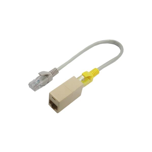 （まとめ）変換名人 LANクロスケーブル＆中継アダプタ LAN5X-BBSET(×20セット)