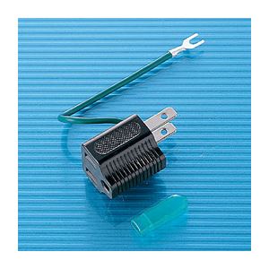(まとめ)サンワサプライ 3P2P変換アダプタ(ブラック) TAP-AD1BKN(×10セット)