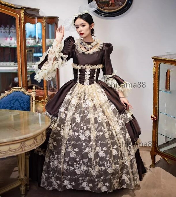 予約受付中宮廷ドレス 貴婦人ドレス 高級感 ヨーロッパ風 プリンセスドレス 可愛い 中世貴族風 お嬢様 ワンピース ステージ衣装 貴族ドレス ハロウィン クリスマス 撮影 オペラ声楽 演出服 演奏会