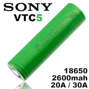 リチウムイオン電池 バッテリー 18650 VTC5 2600mAh 充電可 正規品保証 1個 電子機器 PSE認証済 フラットトップ