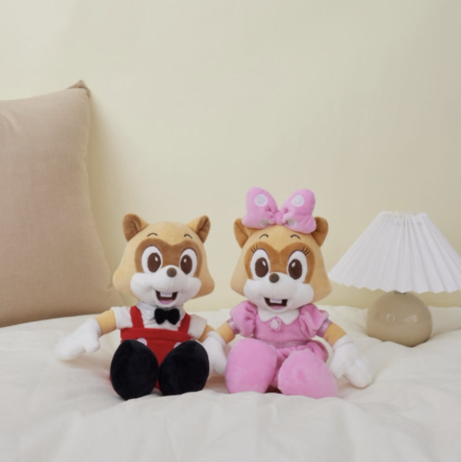 [ロッテワールド] ロティローリ 基本ぬいぐるみ 2点 (レッド&ピンク) 韓国 遊園地 グッズ