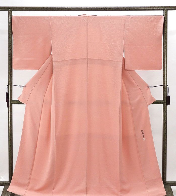 色無地 新品仕立済 正絹 人間国宝 羽田登喜男監修 身丈164.5cm 裄丈68cm 新品 仕立て上がり 着物 a1053