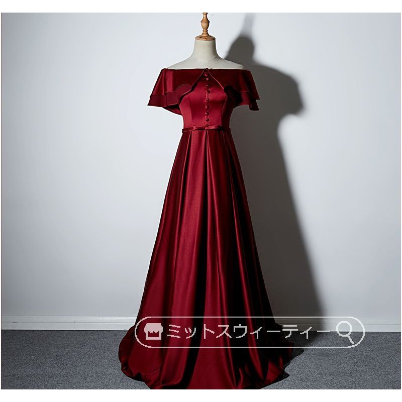 Aラインドレス 演奏会用カラードレス 舞台 声楽 ロングドレス 演奏会 コンサート 衣装 大人 ワイ