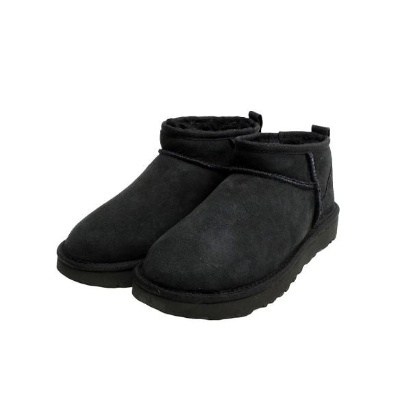 アグ UGG Classic Ultra Mini クラシックウルトラミニ ムートンブーツ 1116109-BLACK-8 レディース black 25.0cm