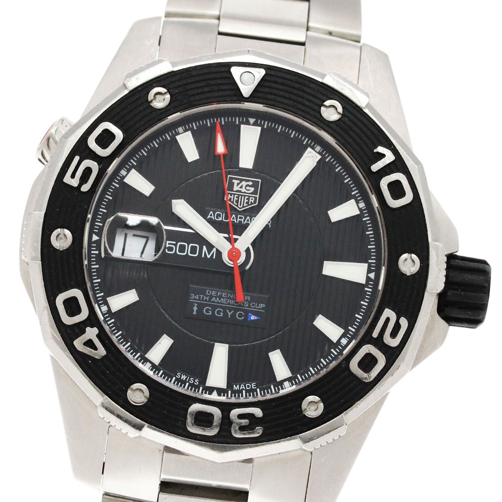 タグホイヤー TAG HEUER WAJ2119 アクアレーサー アメリカズ カップ 自動巻き メンズ _845542【中古】
