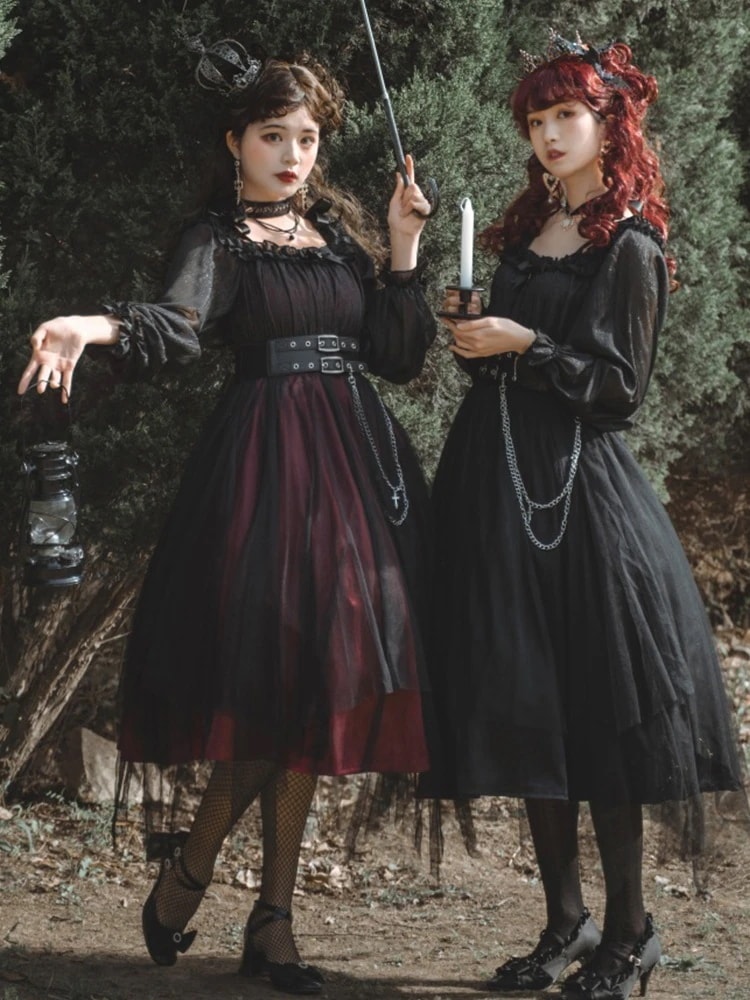 ロリータ ハロウィン衣装 エブリデイ ダーク ゴシック オプ ツイン クラシック エレガント ロリータ ドレス