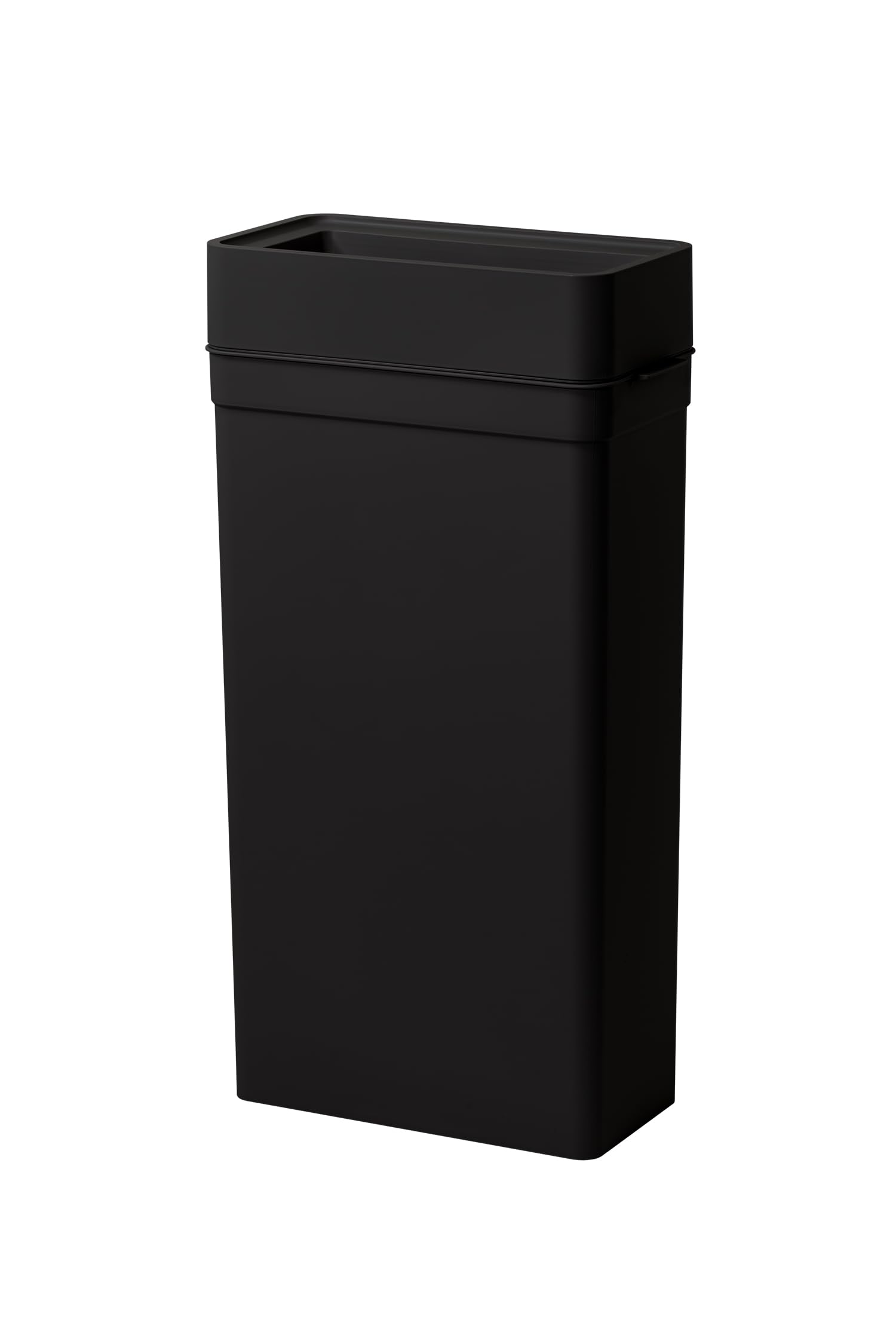 ライクイット (like-it) インテリアに馴染むおしゃれ角型ゴミ箱 フタなしゴミ箱 マルチパーパスビン 約25L ダストボックス ブラック本製 LBD-52 スリム コンパクト 省スペース 袋が見