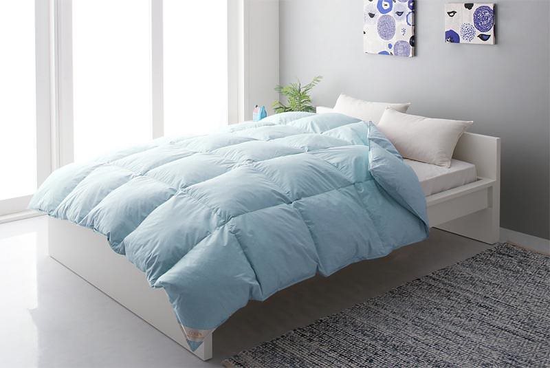 新20色羽根掛け布団 ダブル パウダーブルー