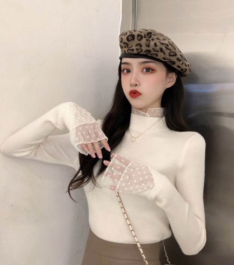 デート モテアイテム カットソー ニットソー シースルー レース タートルネック 可愛い きれいめ 上品 おしゃれ かっこいい 可愛い ラブリー キュート ガーリー クール モード系 セクシー