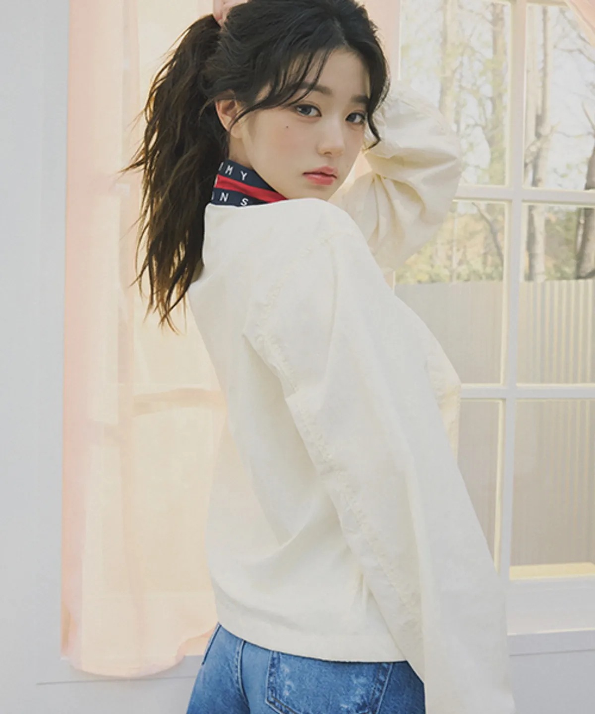 [IVE チャン·ウォニョン モデル着用] エッセンシャル フラッグ カラー ジャケット 韓国の人気ファッションブランド