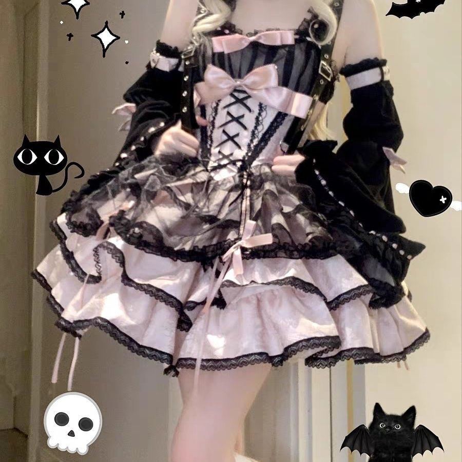 今も人気ロリータ ワンピース コスプレロリータ ドレス ハロウィン薔薇 執事 JSK ギャルやさしいバレエロリータ