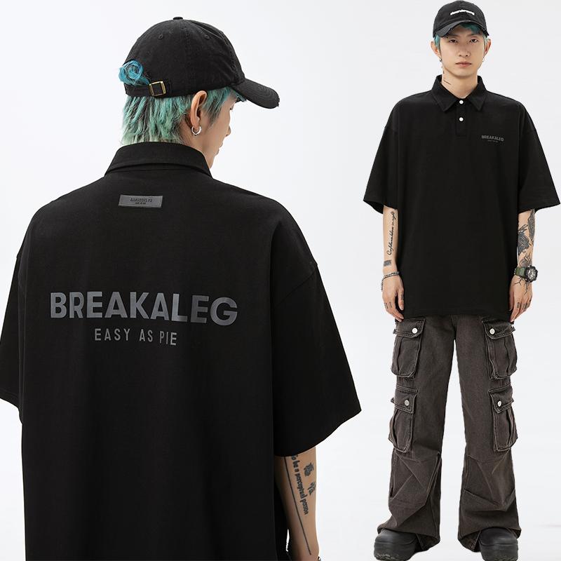 ポロシャツ メンズ 半袖 アメリカン Tシャツ 夏 スタイル ボーイズ 襟 ヘビー カジュアル 半袖 ノーアイロン カジュアル