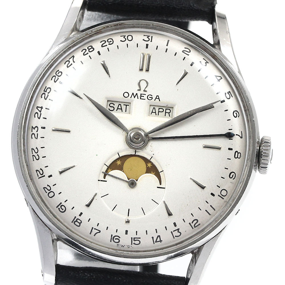 オメガ OMEGA 2471/1 Cal.381 トリプルカレンダー ムーンフェイズ 手巻き メンズ _883948【中古】
