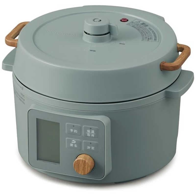 アイリスオーヤマ　IRIS OHYAMA　電気圧力鍋 3L 液晶タイプ グリーン　KPC-MB3-G