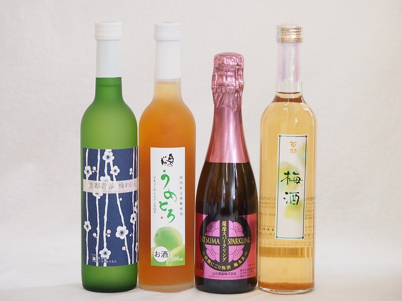 驚きの値段】 梅酒特集4本セット(薩摩スパークリングにごり梅酒梅太夫(鹿児島) 京都青谷梅わいん(京都) 奥の松純 洋酒 -  www.solidarios.org.br