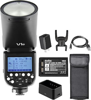 Godox V1-C ラウンドヘッドカメラフラッシュ Canon 用 76WS 2.4G TTL ラウンドヘッド 1/8000 HSS 480フルパワーショット 1.5sリサイクル時間