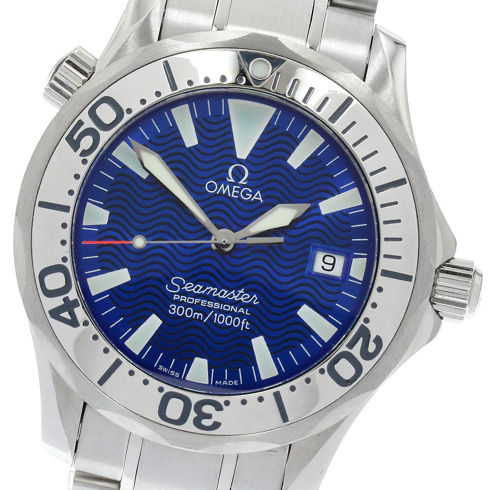 オメガ OMEGA 2263.80 シーマスター300 デイト クォーツ ボーイズ 美品 _903382【中古】