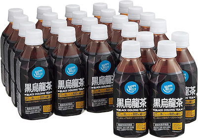他サイト： [Amazonブランド] Happy Belly 黒烏龍茶 350ml×24本 機能性表示食品の商品画像