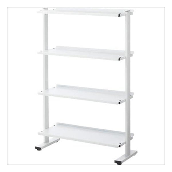 2WAYラック4D ホワイト W80.5×D31×H119.5/125 DIS-74WH