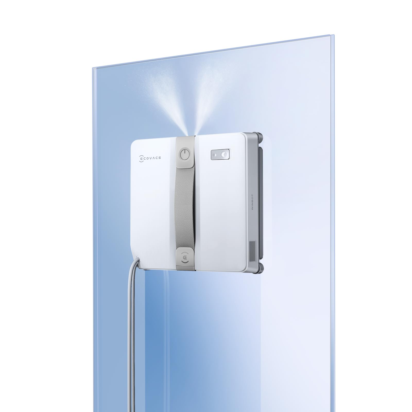 ECOVACS(エコバックス) WINBOT MINI 窓掃除 窓拭きロボット 自動清掃 窓用 省スペース設計 落下防止 ロボット掃除機 ガラスクリーナー スプレー マッピング インテリジェント掃除
