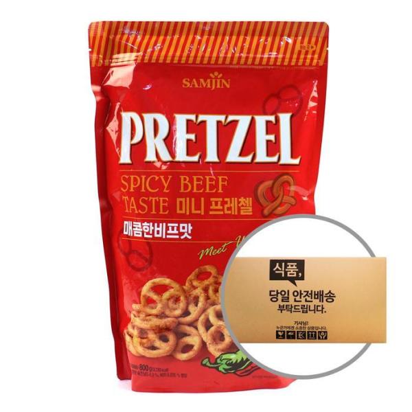 三振 ミニプレッツェル ピリ辛ビーフ味 800g 6入