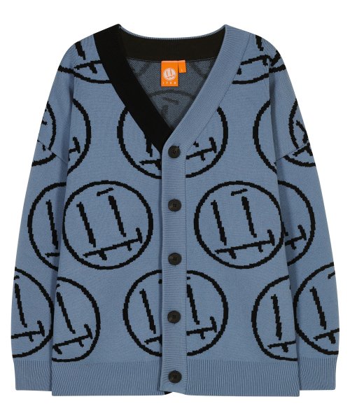 [韓国直送] 顔を大きく重いCardigan_Blue/Black