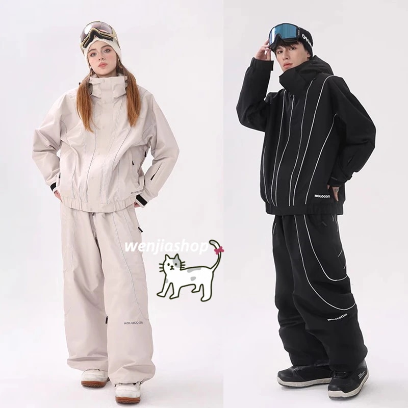 スノーボードウェア 2024 2025 上下セット メンズ レディース ゆったり アウター ジャケット パンツ ズボン 3Lセットアップ ウィンタースポーツ 韓国風 防水 スキーウェア スノボウェア 26,645円