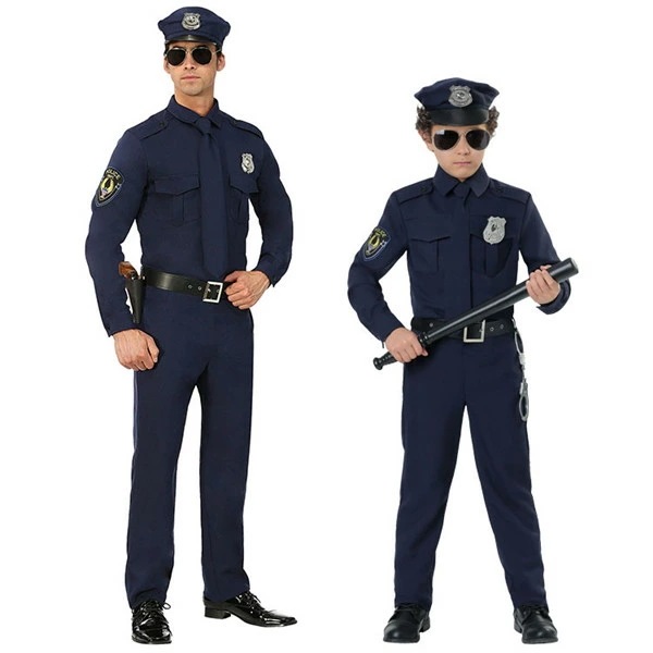 品質良い ポリスコスプレ ポリスマン 男性 コスチューム 大人 子供 男の子 ポリス 制服 テーマパーティー 文化祭 学園祭 男性用 警察 警官 SHERIFF ハロウィン 警察官 かっこいい ハロウ