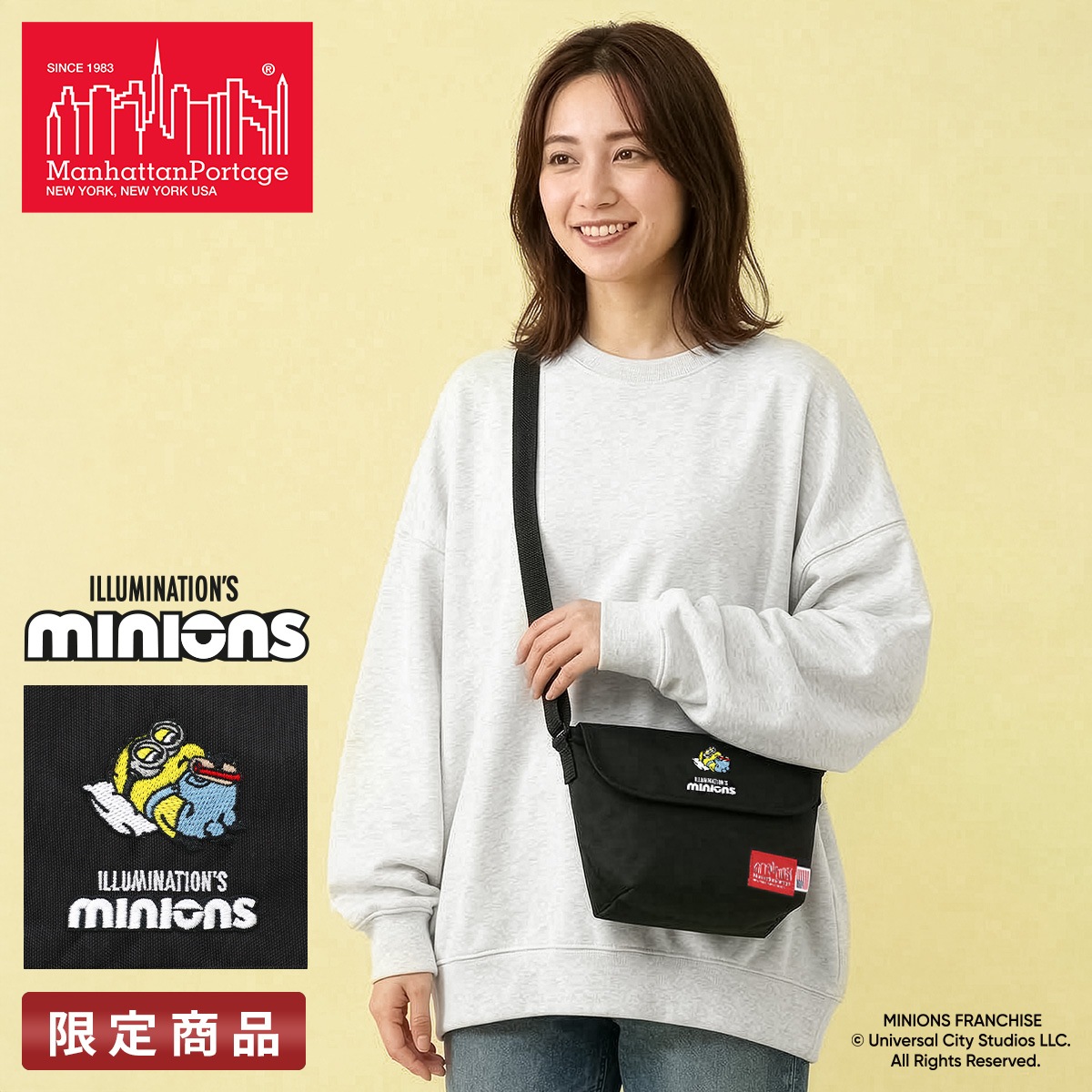 ミニオンズ コラボ メッセンジャーバッグ ショルダーバッグ Manhattan Portage MINIONS MP1603BPDMGNTM