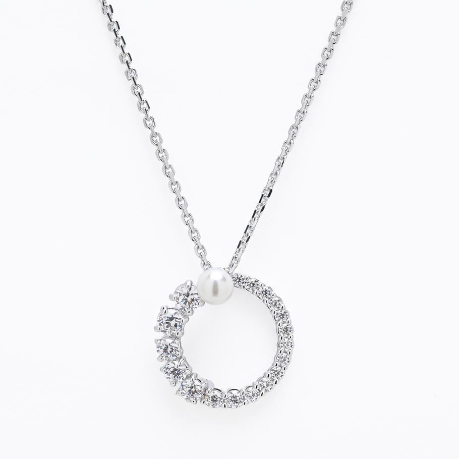 ネックレス Matrix マトリックス ペンダント クリスタルパール クリア シルバー レディース 5688751 ジュエリー