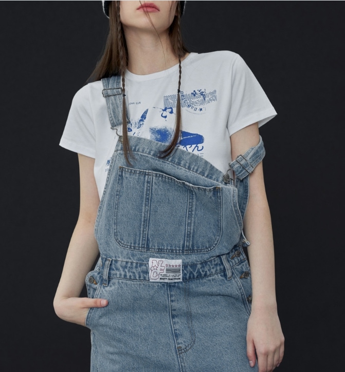 ユース デニム オーバーロール(LIGHT BLUE)