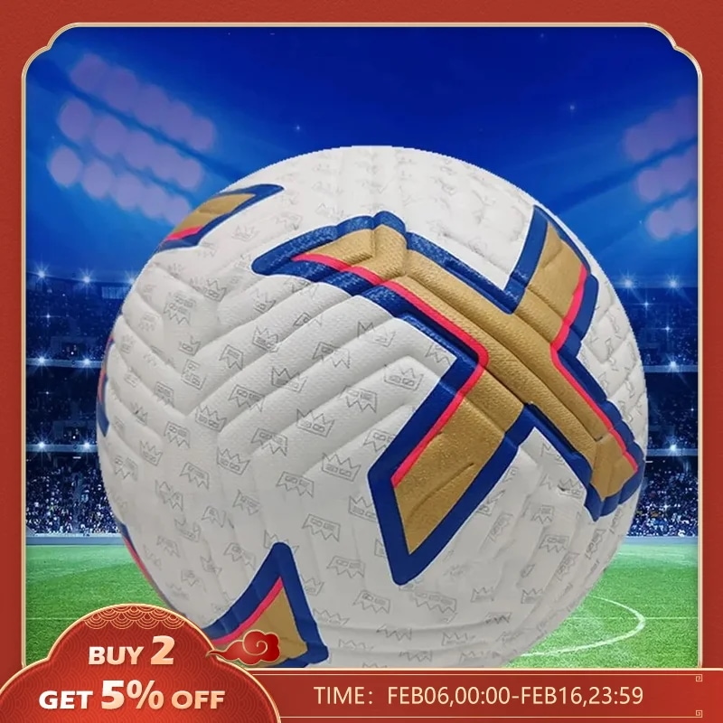 納期21日サッカーボール公式サイズ5 pu素材マシンステッチ高品質サッカートレーニングゴールチームマッチリーグフテボル1個