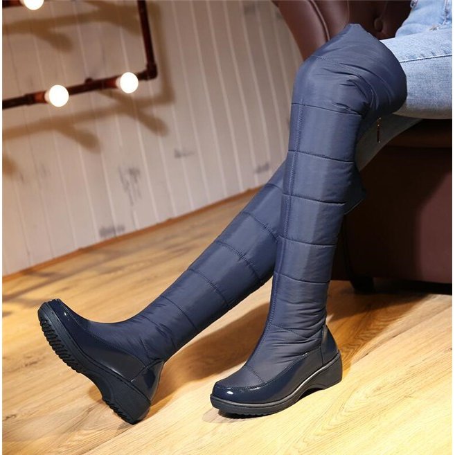 ロングブーツ レディース スノーブーツ 長靴 ブーツ 中綿ブーツ 秋 冬 厚底 中綿ブーツ 暖かい