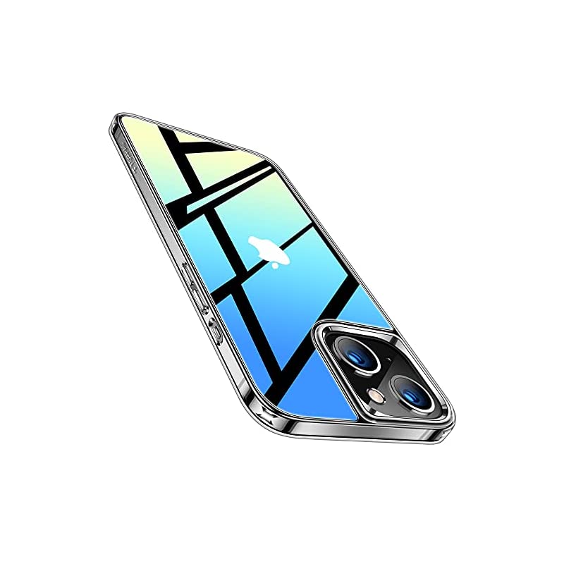 iPhone13mini 強化ガラスケース5.4インチ 全透明9H TPUバンパー ストラップホール