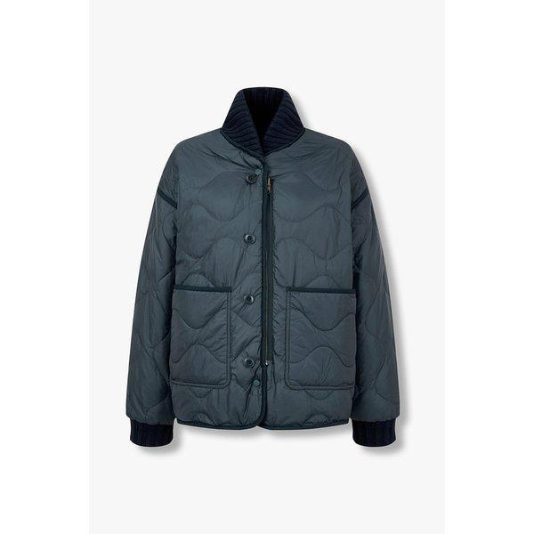 シャーリング配色リバーシブルキルティングダウンジャンパー9105414107058