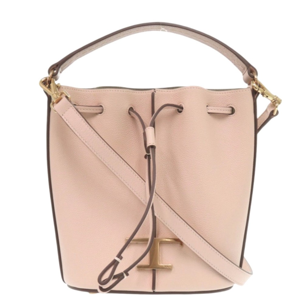 新品同様 バケットバッグ T タイムレス XBWTSAQ0000Q8E ハンドバッグ レザー ピンク 1182【中古】 レディース 63,525円