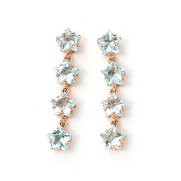 ブルートパーズ スター4連ピアス　ブルートパーズピアス