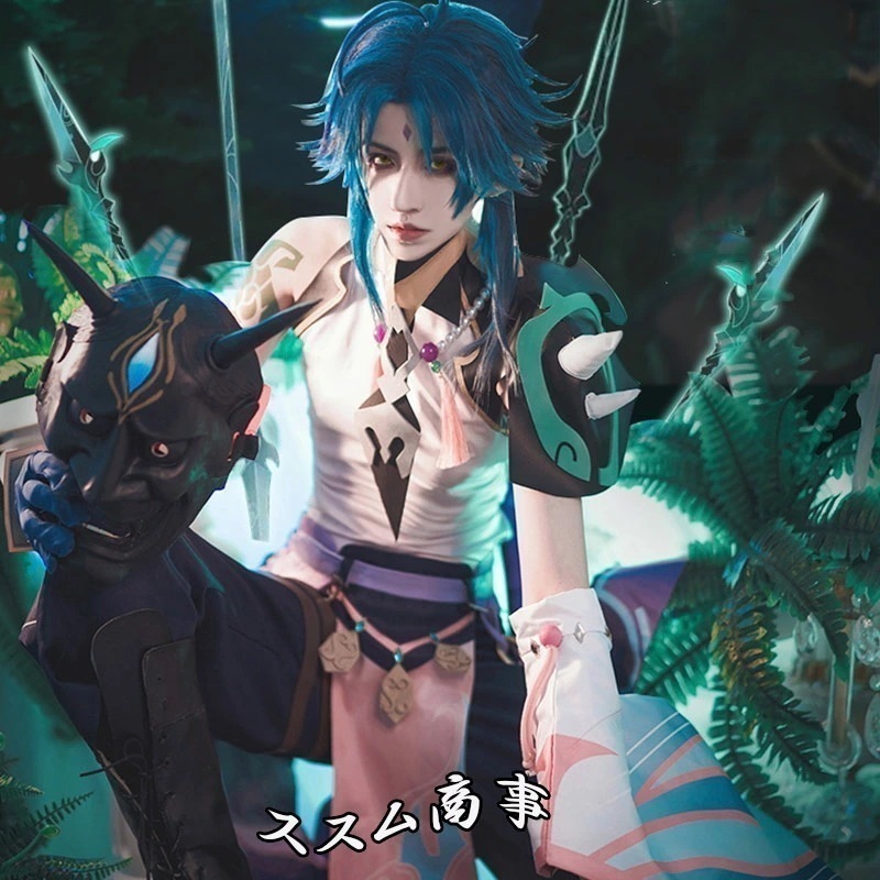【迅速な出荷】コスプレ 衣装 コスチューム コミケ ハロウィン 衣装 原神 げんしん 璃月（ショウ）Xiao コスプレ衣装 イベント パーティー コスチューム 変装 仮装 mg039