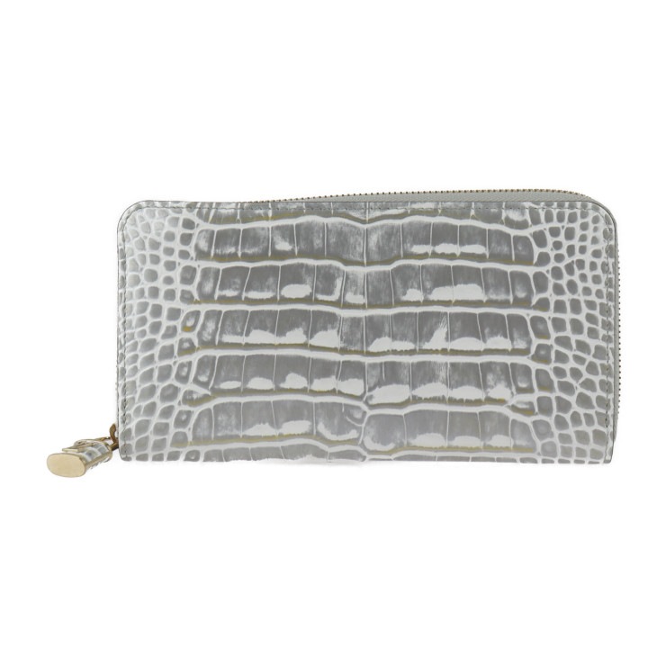 超美品 LOUIS VUITTON ルイ ヴィトン 長財布 ジッピー ウォレット エキゾチックレザー クロコダイル シルバー ホワイト ゴールド ゴールド金具 ラウンドファスナー サハラ ビトン 最高