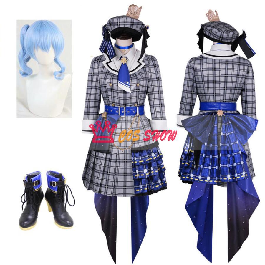 赤字販売!ホロライブ 所属VTuber 星街すいせい コスプレ衣装 cosplay 仮装 帽子付き ウィッグ靴能 日常服 イベント クリスマス ハロウィン ステージ
