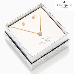 Kate Spade ケートスペード♥ レディース yours truly pave studs and mini pendant 箱付き ネックレスピアスセットO0R00112