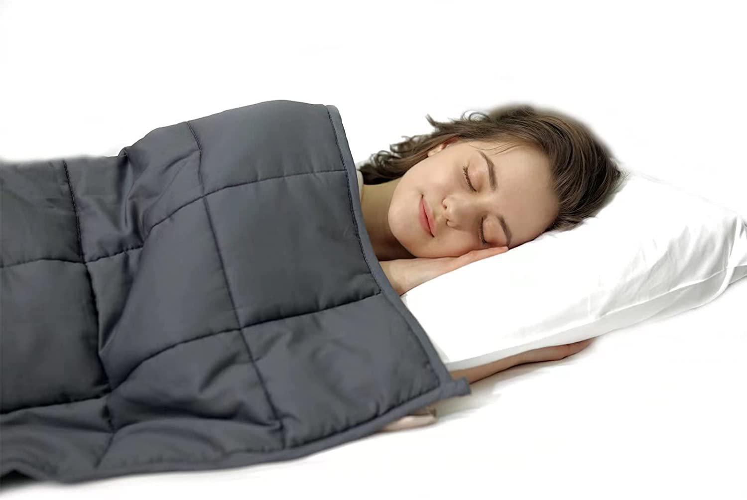 ウェイトブランケット 加重ブランケット 重い毛布 掛け布団 加重布団 重力ぶとん 厚手毛布 ふとん かけ布団 ストレス解消 ブランケット オールシーズン グレー 4.7キロ 82638
