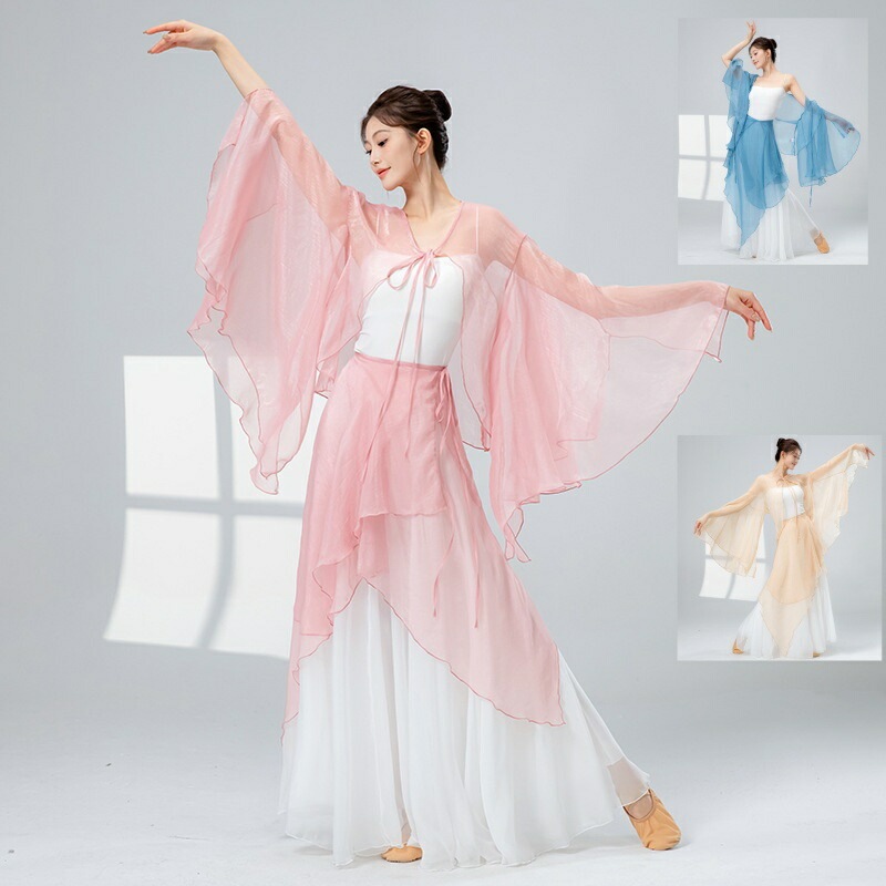 古典舞踊ダンス 社交ダンスウェア レディース トップス ロングスカート ラインストーン グラデーション クラシカル 古典ダンス 練習着 ダンス稽古 エレガント ダンスウェア ヨガベリー 5,111円