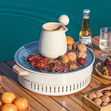 Qoo10] サリュウ 炭焼きグリル 大 陶器 水コンロ グリル