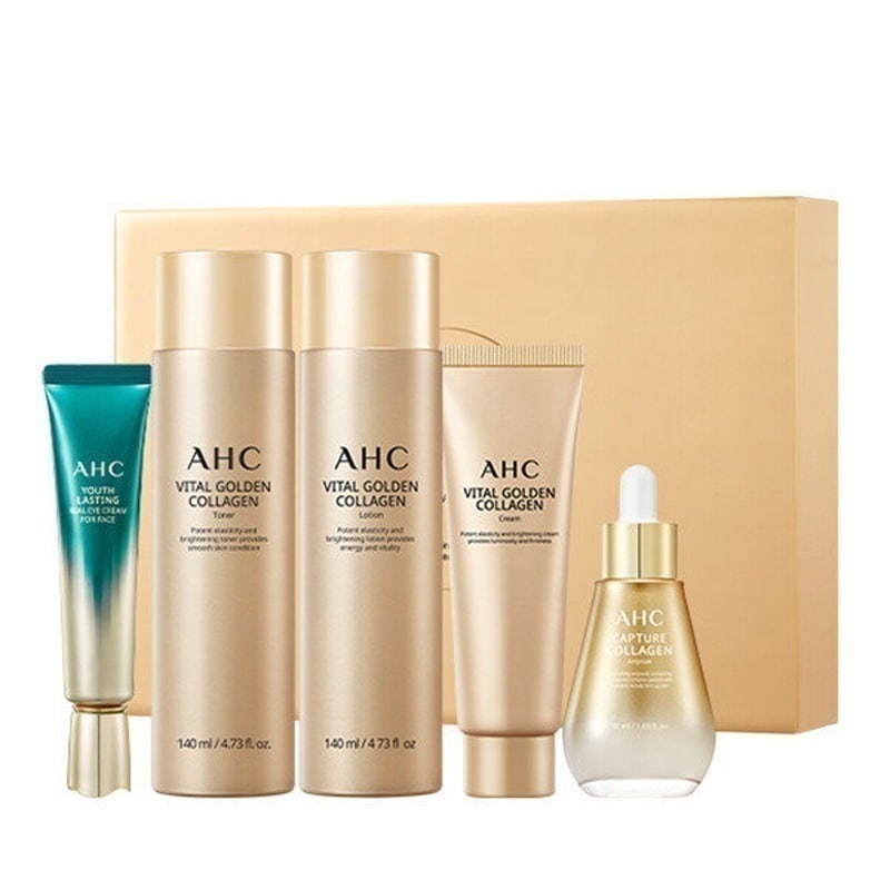 バイタルゴールデンコラーゲンユーストータルケアセット 5点セット スキンケア セット 母の日 誕生日 プレゼント ギフト 韓国 人気 コスメ しわ 栄養 保湿 美容液 クリーム